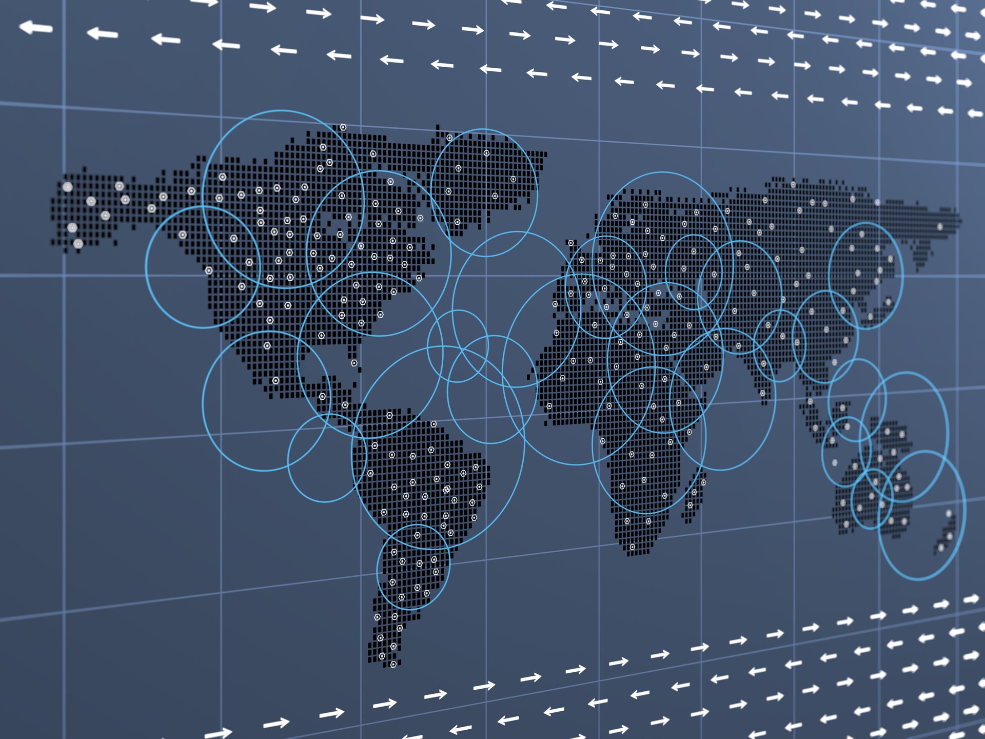 Abstract World Cell Map